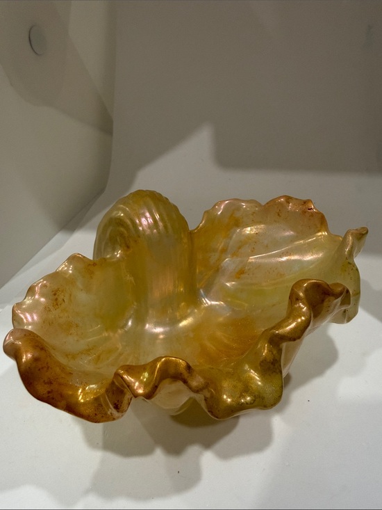 Handmade Other - Iridescent Gold Resin Decorative Bowl - Home Art